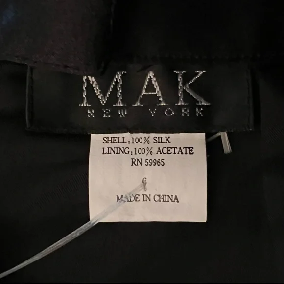 MAK New York • NEW Black Silk Lined Pencil Skirt | Beautiful & Classic | size 6 - Picture 5 of 11